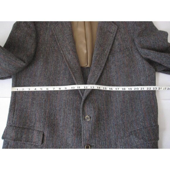 VTG John Weitz Harris Tweed 100% Pure Scottish Wool 2 Button Jacket Sz See Pic - Picture 5 of 9
